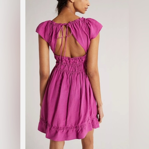 Anthropologie Smocked Waist Mini Dress - Picture 1 of 12